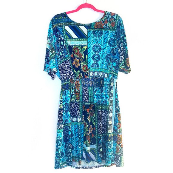 Enfocus Studio Dresses & Skirts - EnFocus Studio Women's Patchwork Pattern Casual Summer Dress
